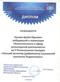 Диплом Песков